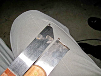parting knives reground